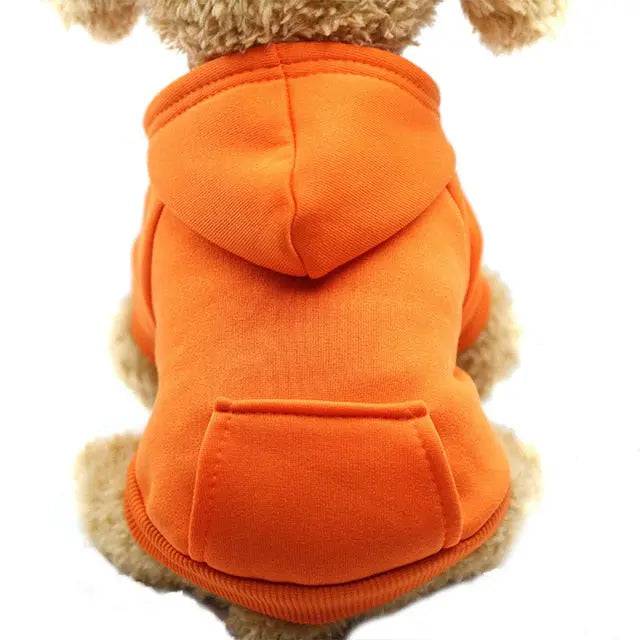 Orange XS-2XL Pet Dog Hoodie Coat Soft Fleece Warm Puppy TRENDYPET'S ZONE