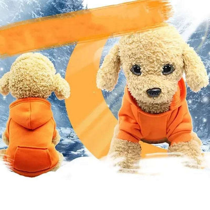 Orange XS-2XL Pet Dog Hoodie Coat Soft Fleece Warm Puppy TRENDYPET'S ZONE