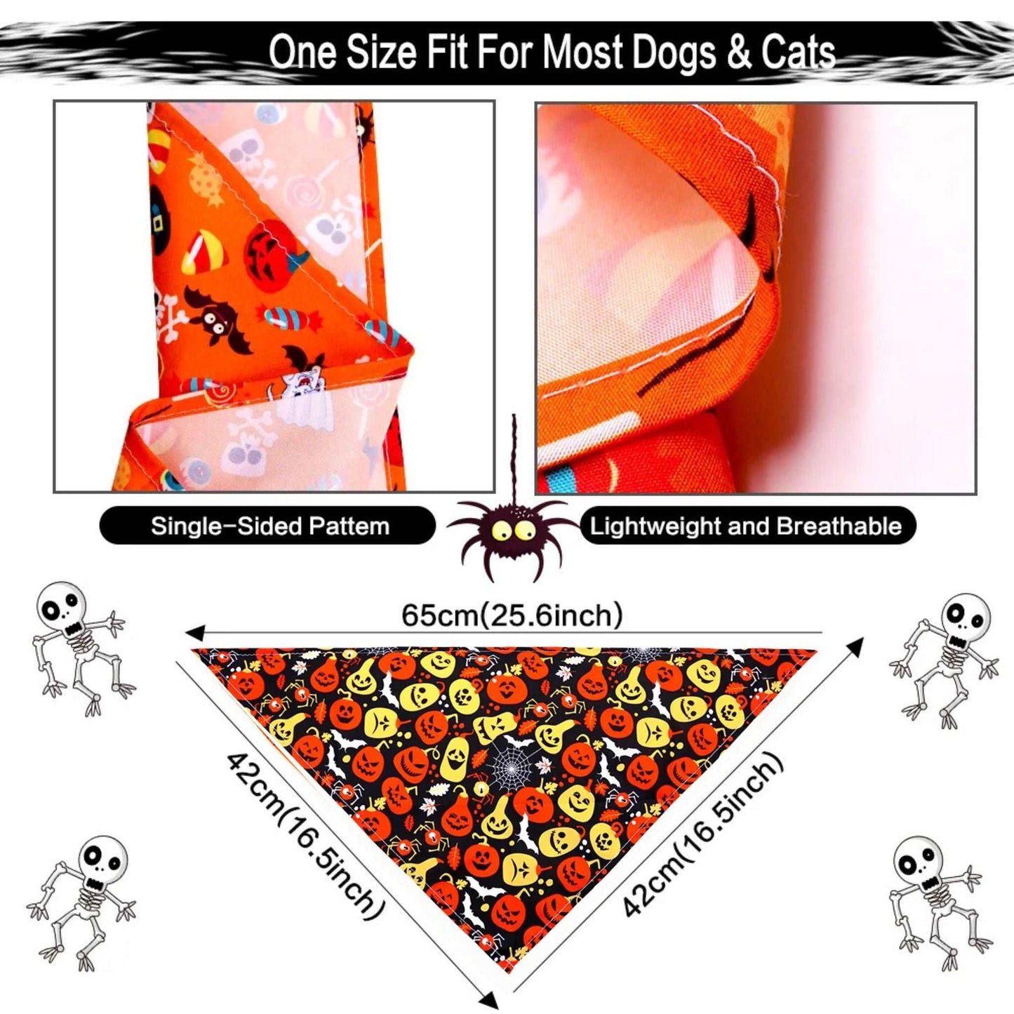 Pet Halloween Costume Scarf Bib Pumpkin Bat Ghost Pattern TRENDYPET'S ZONE