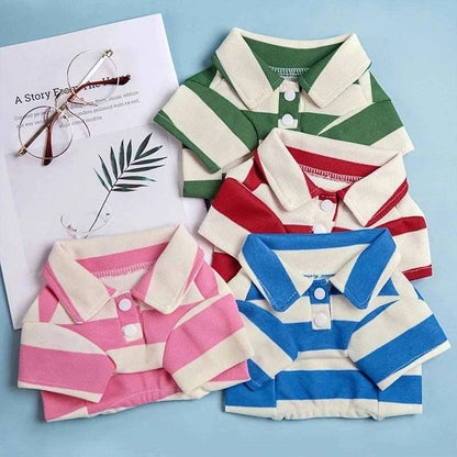 Pet Polo Shirt Summer Cat Clothes Casual Clothing for Small Large Kitten T-shirt Shirts - Trendypet's Zone