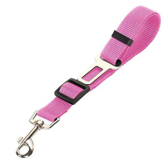 Pink Base Model Pet Supplies Car Seat Belt Dog Seat Belt Dog Leash Vehicle Belt Adjustable Cushioning Elastic Reflective Safety Rope for Dog Cat - Trendypet's Zone