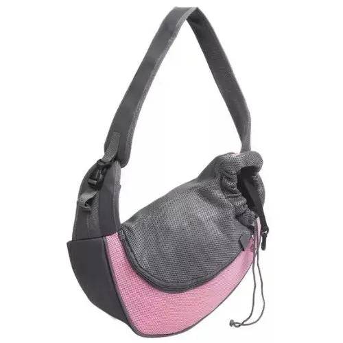 Pink Carrier Outdoor Travel Dog Puppy Cat Kitten Shoulder Bag Mesh Oxford Single Comfort Sling Handbag Tote Pouch TRENDYPET'S ZONE