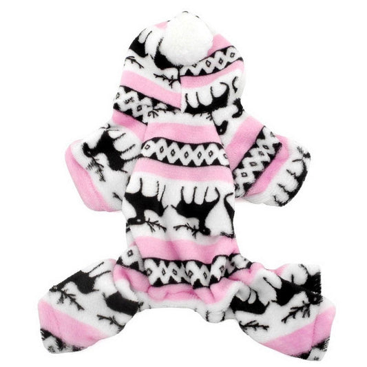 Pink Cozy Christmas Elk Pet Costume Trendy Dog Cat Sweater TRENDYPET'S ZONE