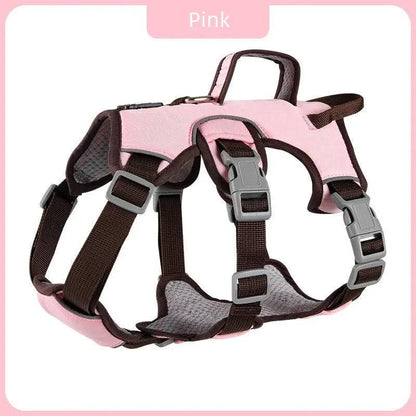 Pink Dog Harness NO PULL Outdoor Walking Breathable Reflective Adjustable Harness for Small Medium Large Dogs TRENDYPET'S ZONE