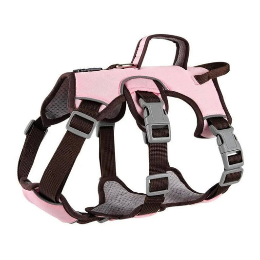 Pink Dog Harness NO PULL Outdoor Walking Breathable Reflective Adjustable Harness for Small Medium Large Dogs - Trendypet's Zone