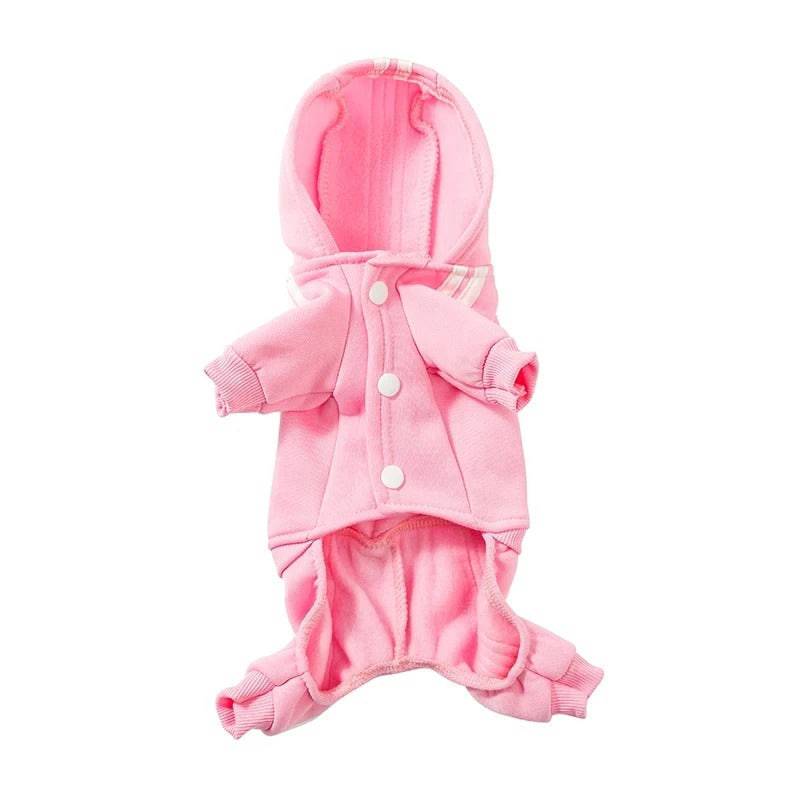 Pink Dog Hoodies Winter Pet Jumpsuit Pajamas Four Legged TRENDYPET'S ZONE