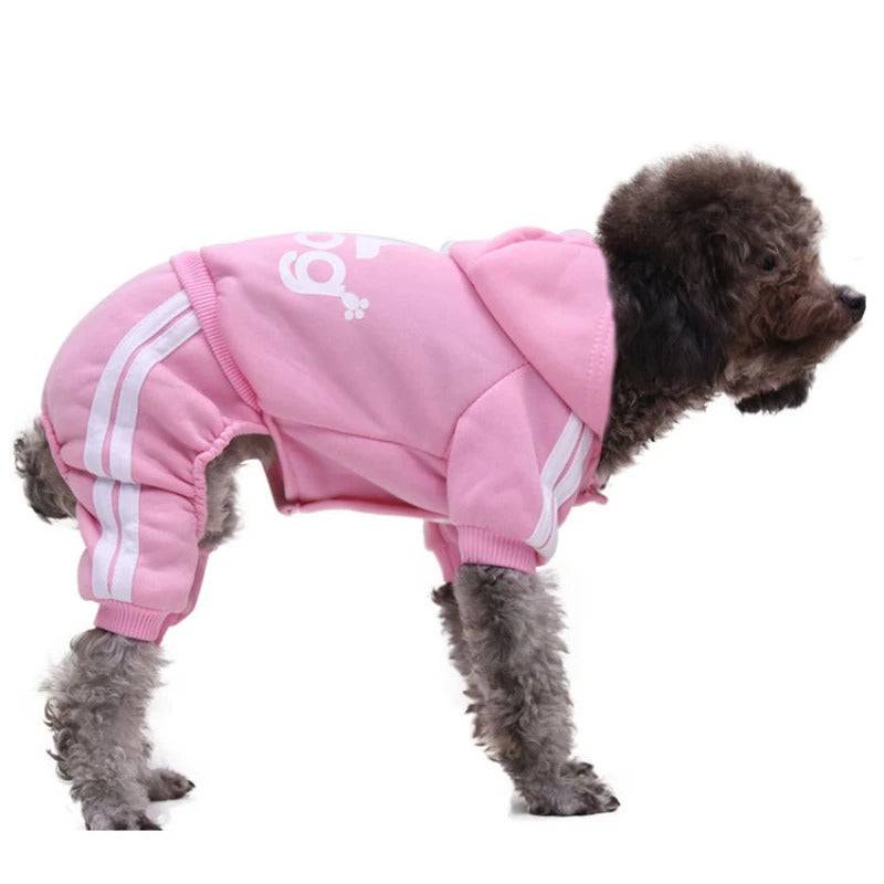 Pink Dog Hoodies Winter Pet Jumpsuit Pajamas Four Legged TRENDYPET'S ZONE