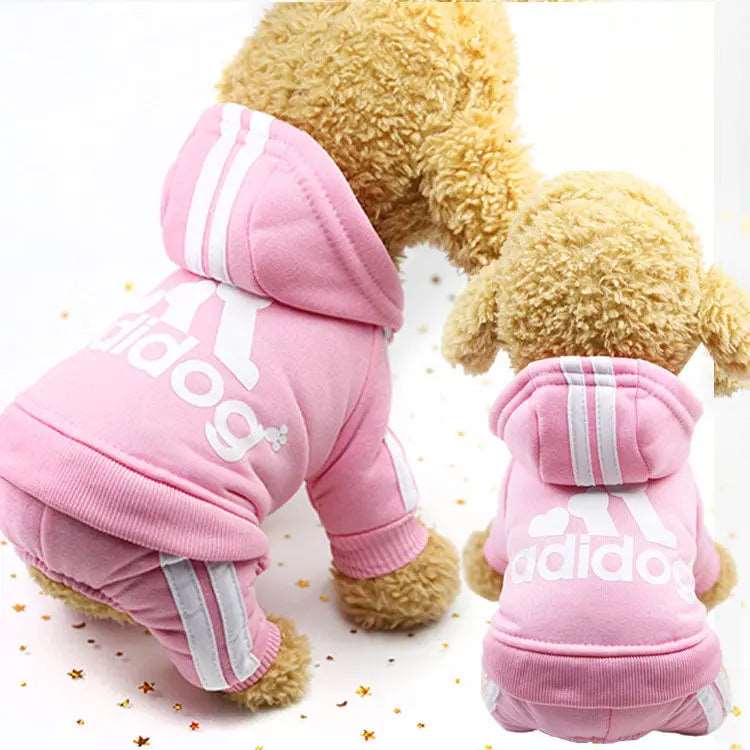 Pink Dog Hoodies Winter Pet Jumpsuit Pajamas Four Legged TRENDYPET'S ZONE