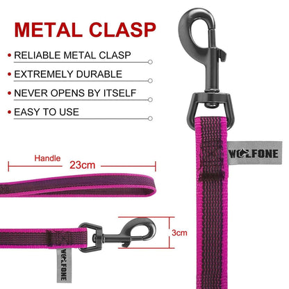 Pink Dog Leash Latex Silk Easy and Convenient Training Big Dual Color TRENDYPET'S ZONE