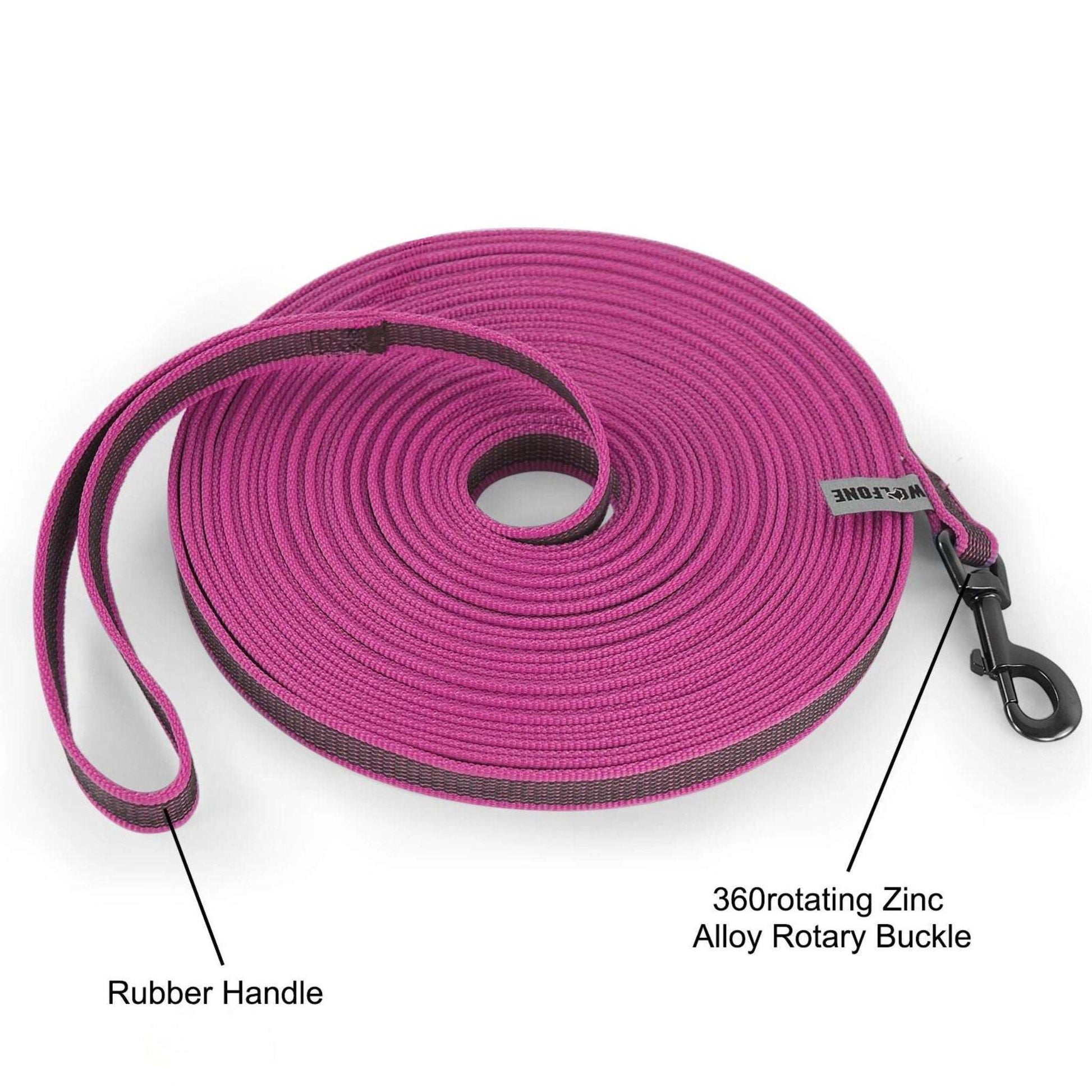 Pink Dog Leash Latex Silk Easy and Convenient Training Big Dual Color TRENDYPET'S ZONE