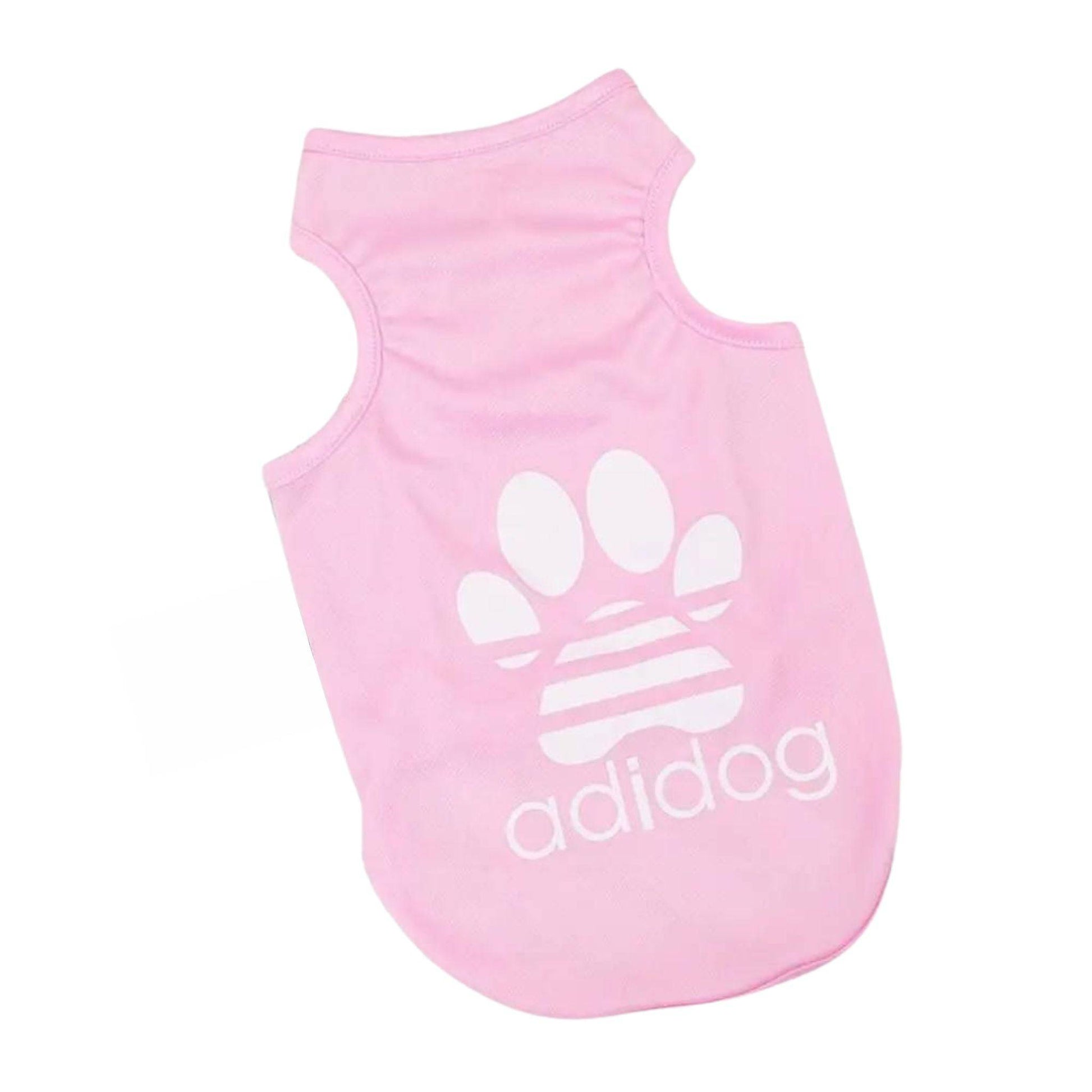 Pink Dog Top Puppy Breathable Cool Mesh T-Shirt Cartoon Print Sun Protection Clothing Polyester Thin Vest Summer TRENDYPET'S ZONE