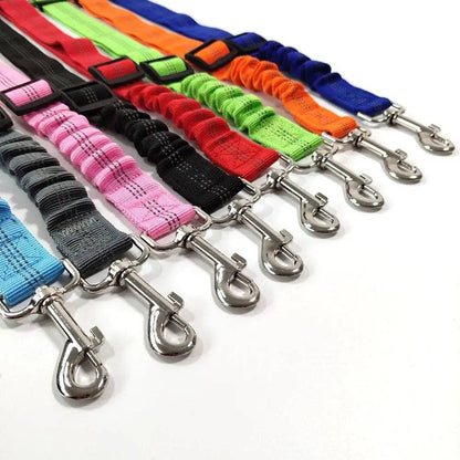 Pink Elastic Pet Supplies Car Seat Belt Dog Seat Belt Dog Leash Vehicle Belt Adjustable Cushioning Elastic Reflective Safety Rope for Dog Cat - Trendypet's Zone