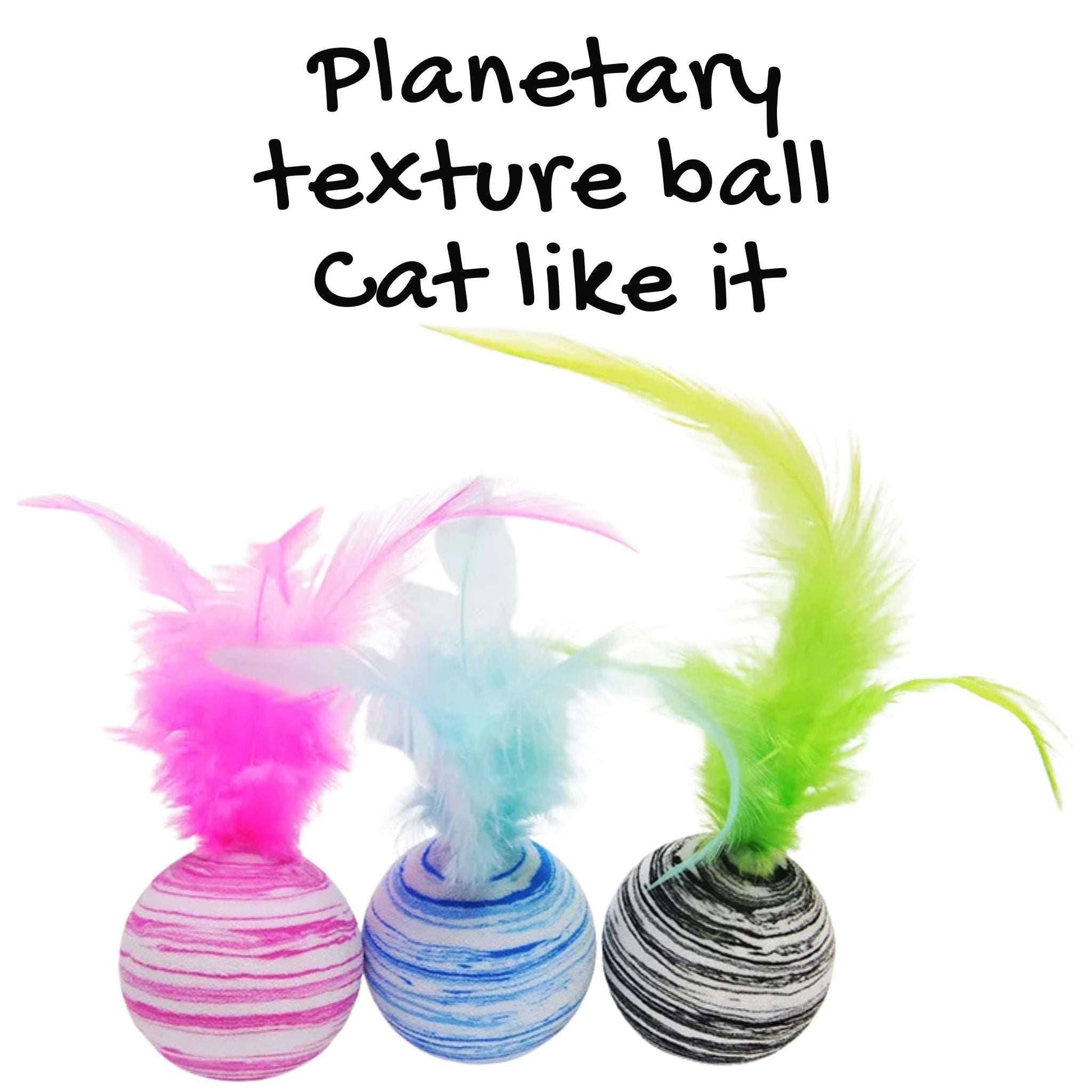 Pink Interactive Cat Toy Star Texture Feather Foam Ball TRENDYPET'S ZONE