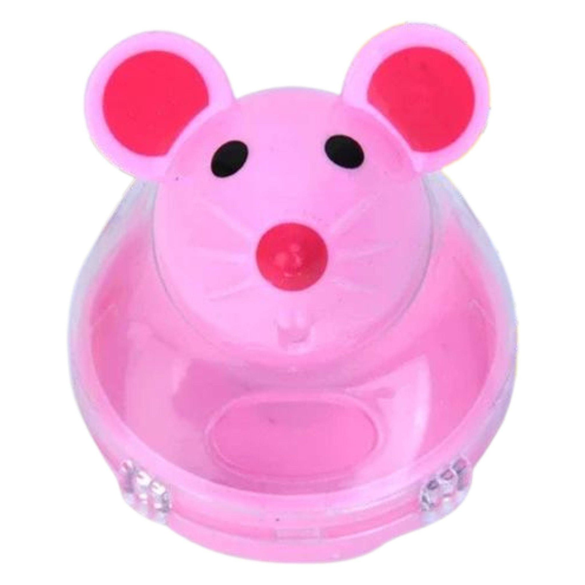 Pink Mouse Tumbler Leak Food Feeder Pet Puzzle Cartoon Cats Toy Leakage Ball Kitten Interactive Toys Slow Feeding Pet Supplies - Trendypet's Zone