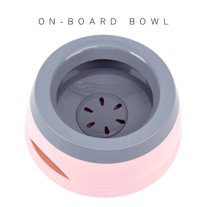 Pink Pet Bowls Floating Not Wetting Mouth Dog Cat Bowl No Spill Drinking Water Feeder Plastic Portable Bowl (Copy) - Trendypet's Zone