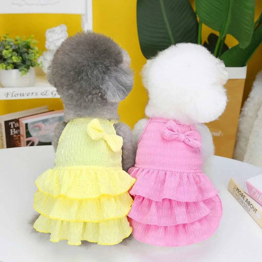 Pink Pet Clothes Summer Thin Style Dog Dress Skirt Small Clothing Puppy Dress Doggy Costume - Trendypet's Zone