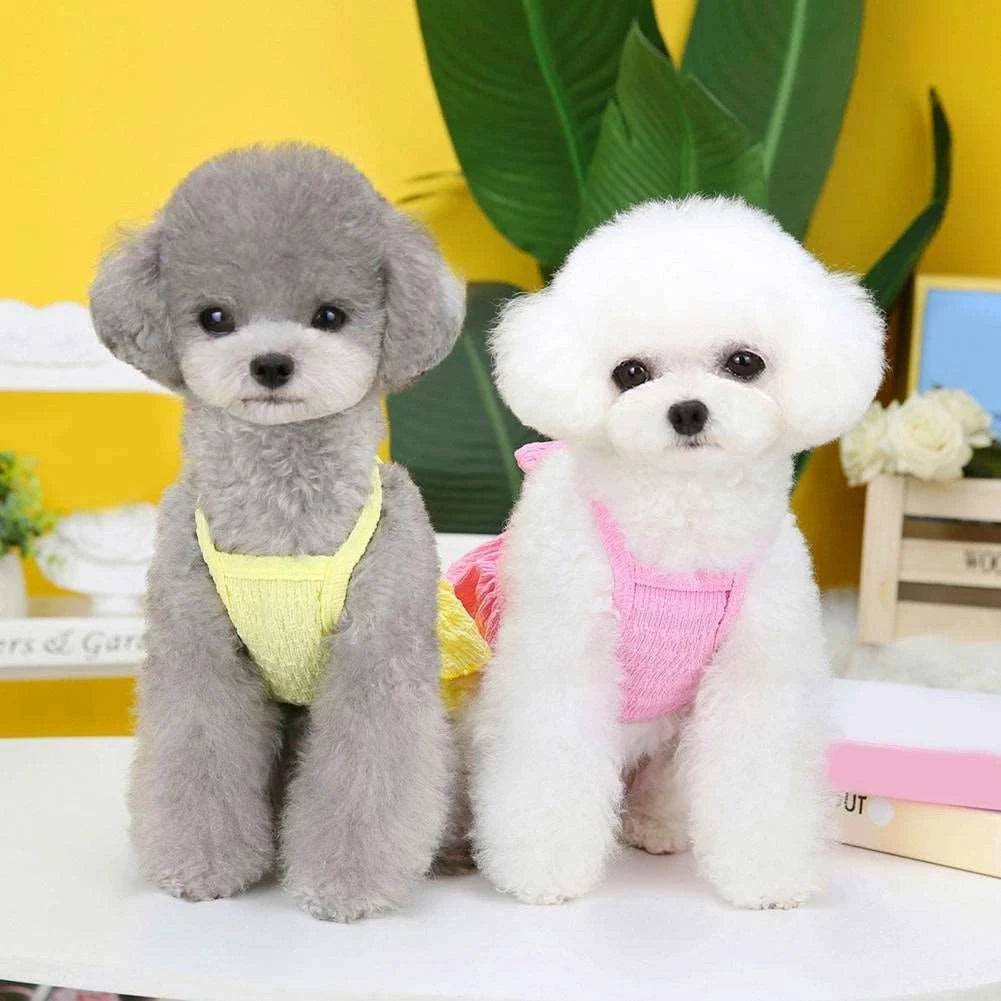 Pink Pet Clothes Summer Thin Style Dog Dress Skirt Small Clothing Puppy Dress Doggy Costume - Trendypet's Zone