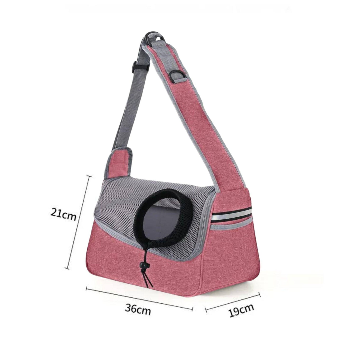 Pink Portable Bag Pet Crossbody Bag Dog Cat One Shoulder Carrier Breathable Mesh Puppy Kitten Handbag TRENDYPET'S ZONE