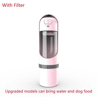 Pink Portable Pet Dog Water Bottle Drinking Bowls For Small Large Dogs - Trendypet's Zone