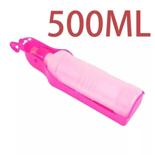 Pink Portable Pet Travel Water Bowl Bottle Feeder Drinking Fountain - Trendypet's Zone