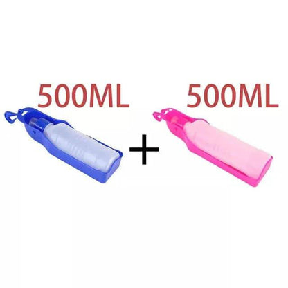 Pink Portable Pet Travel Water Bowl Bottle Feeder Drinking Fountain - Trendypet's Zone