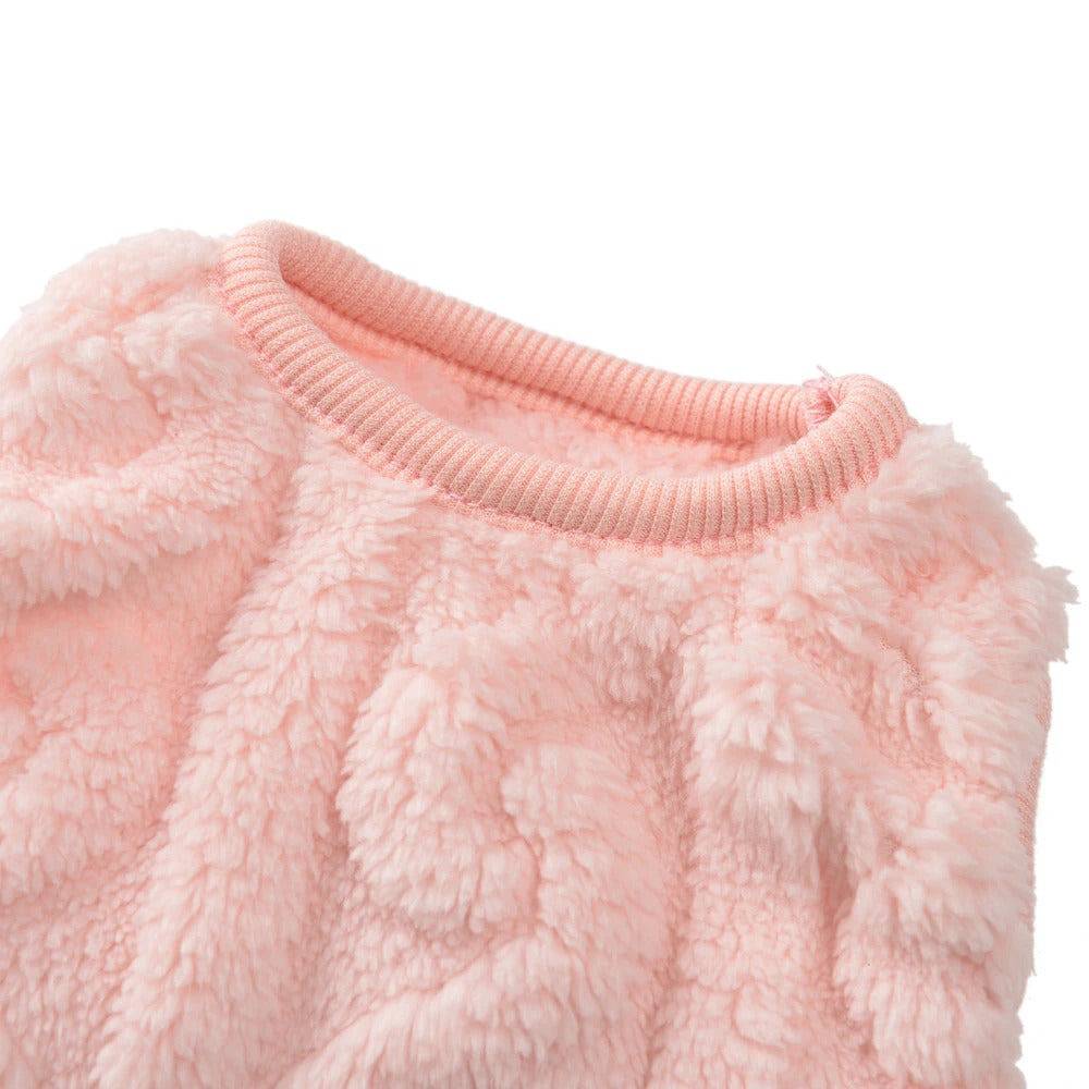 Pink Soft Cozy Autumn Winter Warm Fleece Dog Cat Sweaters TRENDYPET'S ZONE