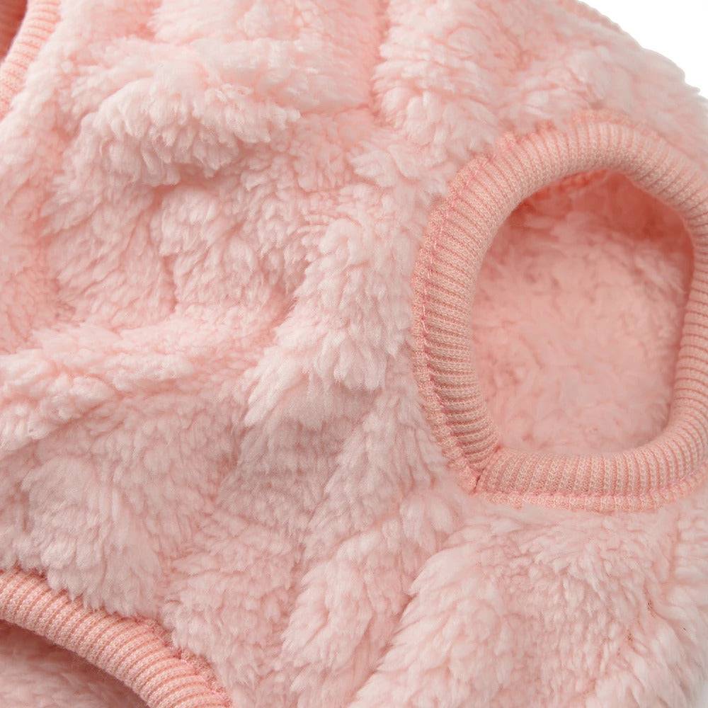 Pink Soft Cozy Autumn Winter Warm Fleece Dog Cat Sweaters TRENDYPET'S ZONE