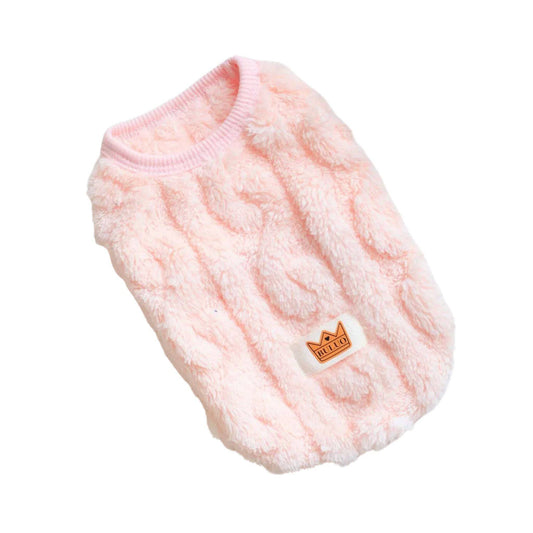 Pink Soft Cozy Autumn Winter Warm Fleece Dog Cat Sweaters TRENDYPET'S ZONE