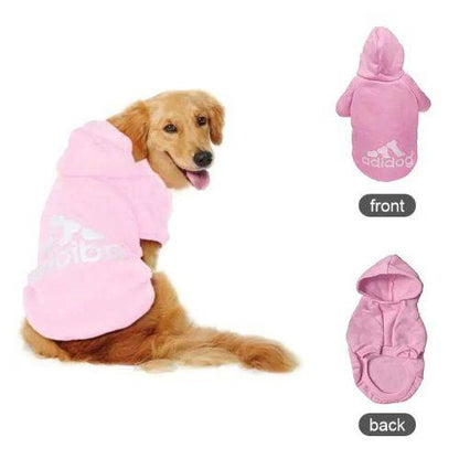 Pink Soft Fleece Pet Dog Puppy Hoodies Warm Sweatshirt Pet Costume Jacket TRENDYPET'S ZONE