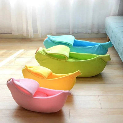 Pink Warm Banana Shaped Cat Bed Cozy Basket Kittens Cushion Kennel Pet Sleeping Mat Bed TRENDYPET'S ZONE