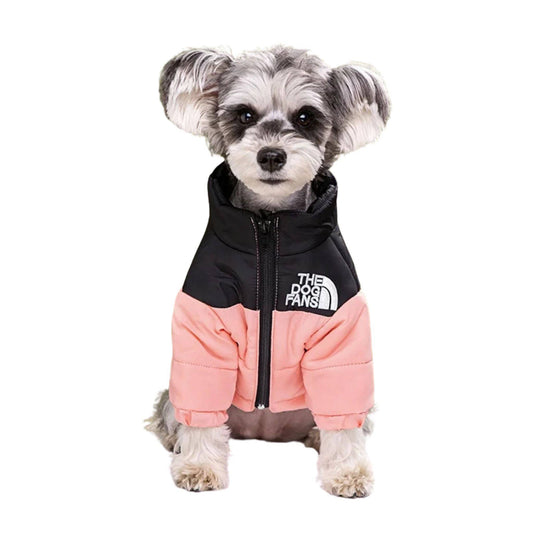 Pink Warm Stylish Dog Windproof Snow Cold Weather Coats Jackets for Puppies Small Medium Large Dogs TRENDYPET'S ZONE