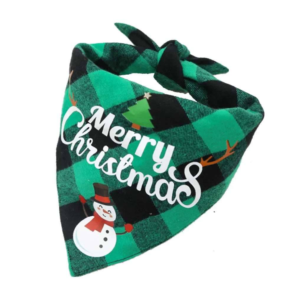 Plaid Christmas Pet Reversible Bandana Scarf Bibs Xmas Decor TRENDYPET'S ZONE