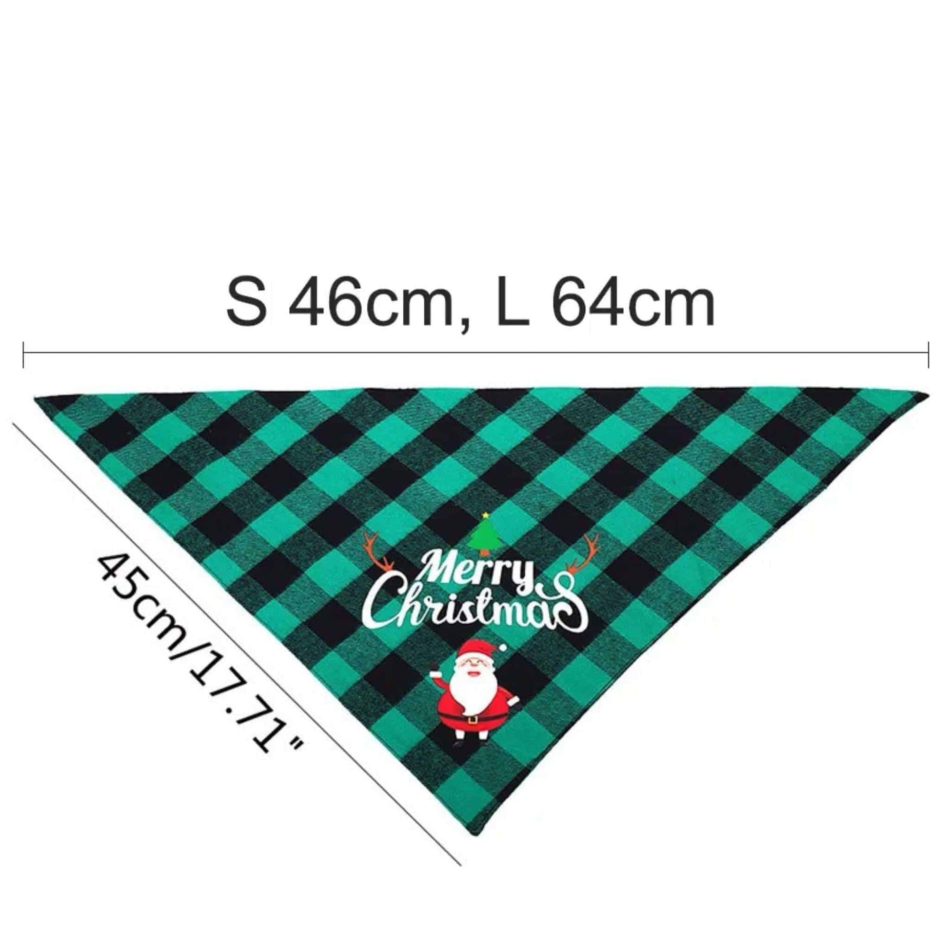 Plaid Christmas Pet Reversible Bandana Scarf Bibs Xmas Decor TRENDYPET'S ZONE