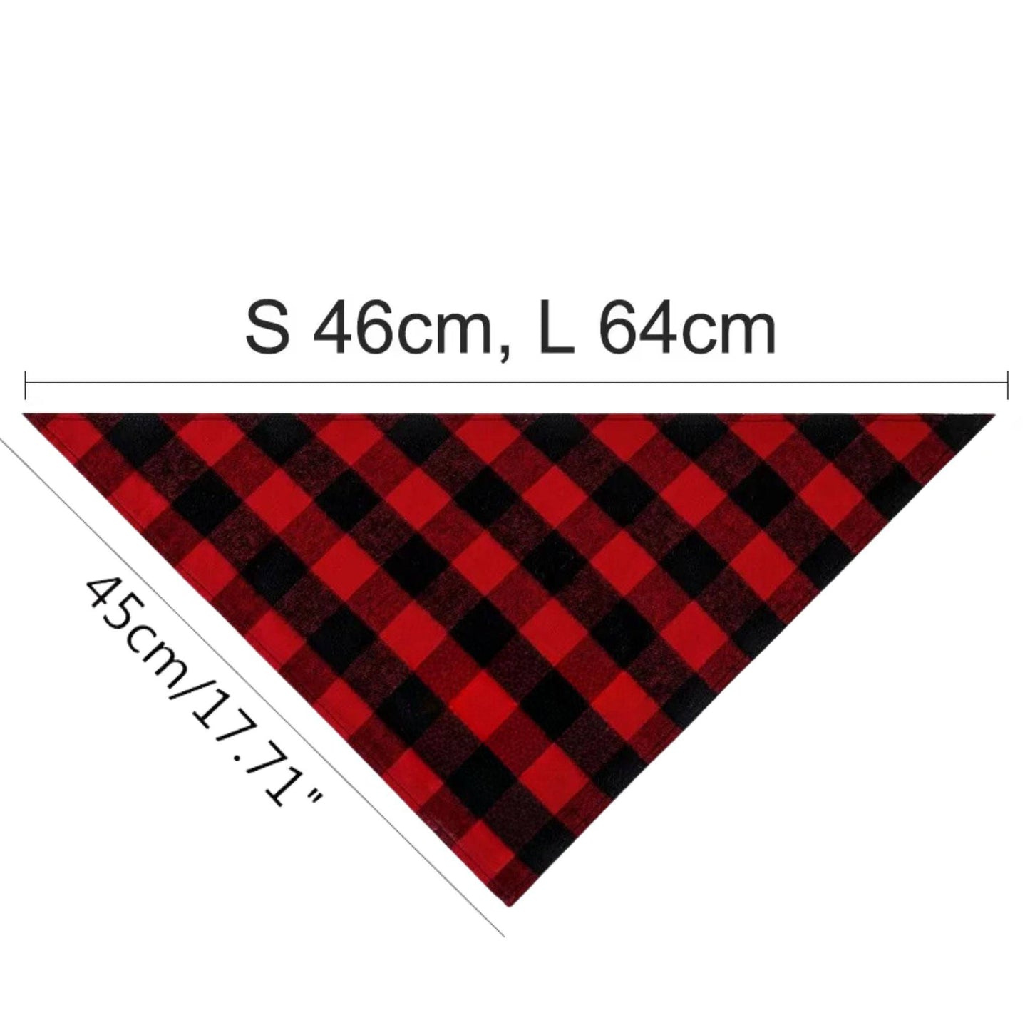 Plaid Festive Pet Reversible Bandanas Christmas Scarves & Bibs TRENDYPET'S ZONE