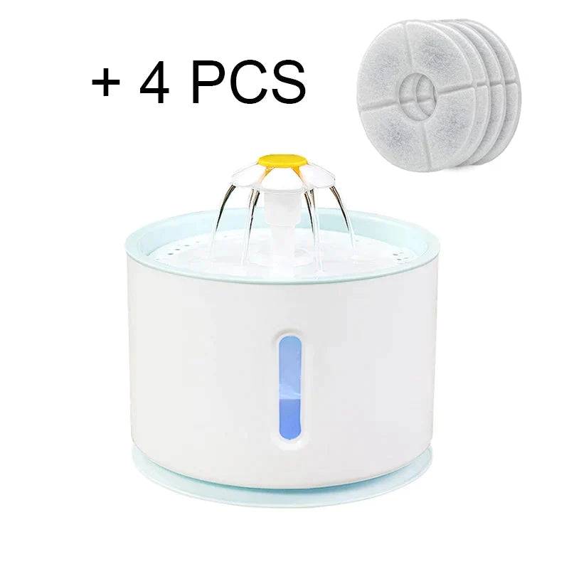 Plastic Cat Water Fountain Dog Drink Bowl Active Carbon Filter Automatic Pet Drinking Electric Dispenser Bowls USB Powered TRENDYPET'S ZONE