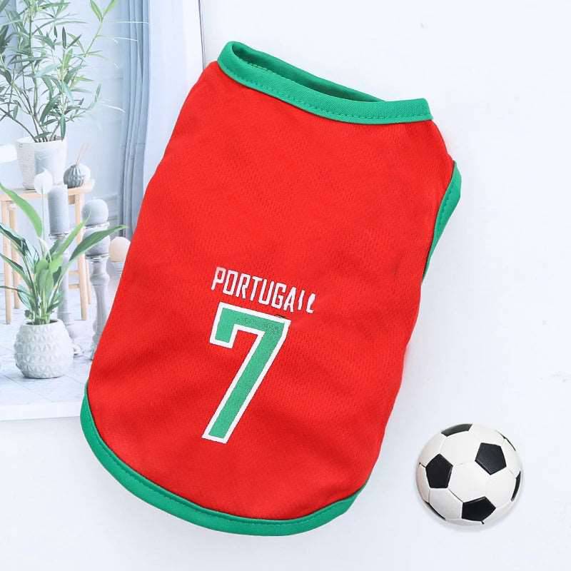 Portugal Pet Clothes Dog Sport Jersey Clothes for Summer Apparel Basketball Clothing Puppy T-Shirts TRENDYPET'S ZONE