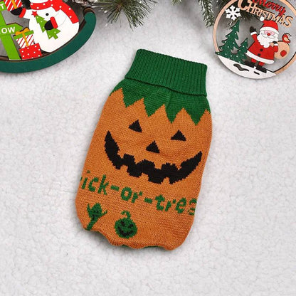 Pumpkin Warm Knitted Pet Dogs Cats Sweater Winter Clothes TRENDYPET'S ZONE