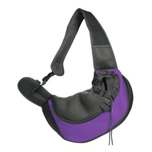 Purple Carrier Outdoor Travel Dog Puppy Cat Kitten Shoulder Bag Mesh Oxford Single Comfort Sling Handbag Tote Pouch TRENDYPET'S ZONE