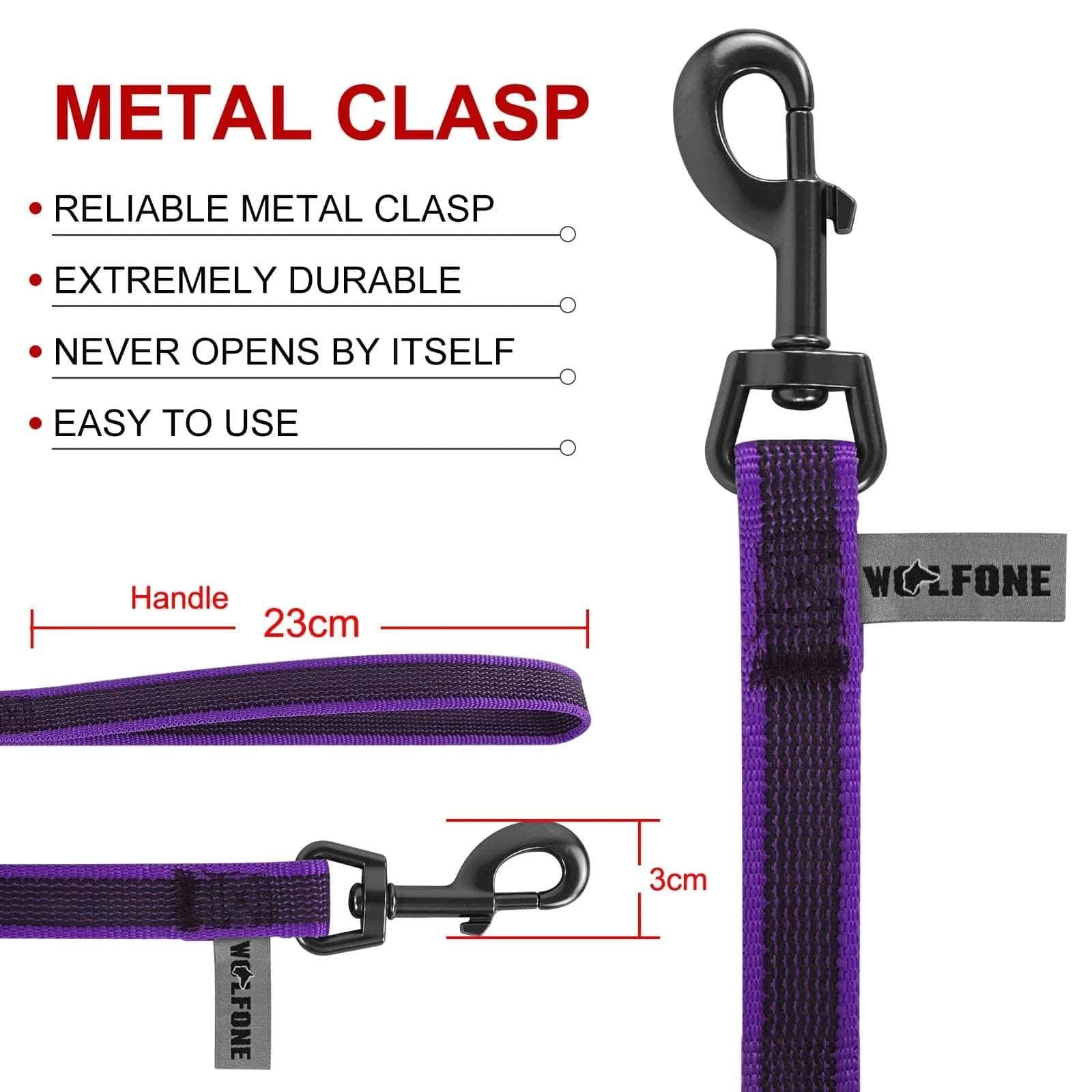 Purple Dog Leash Latex Silk Easy and Convenient Training Big Dual Color TRENDYPET'S ZONE