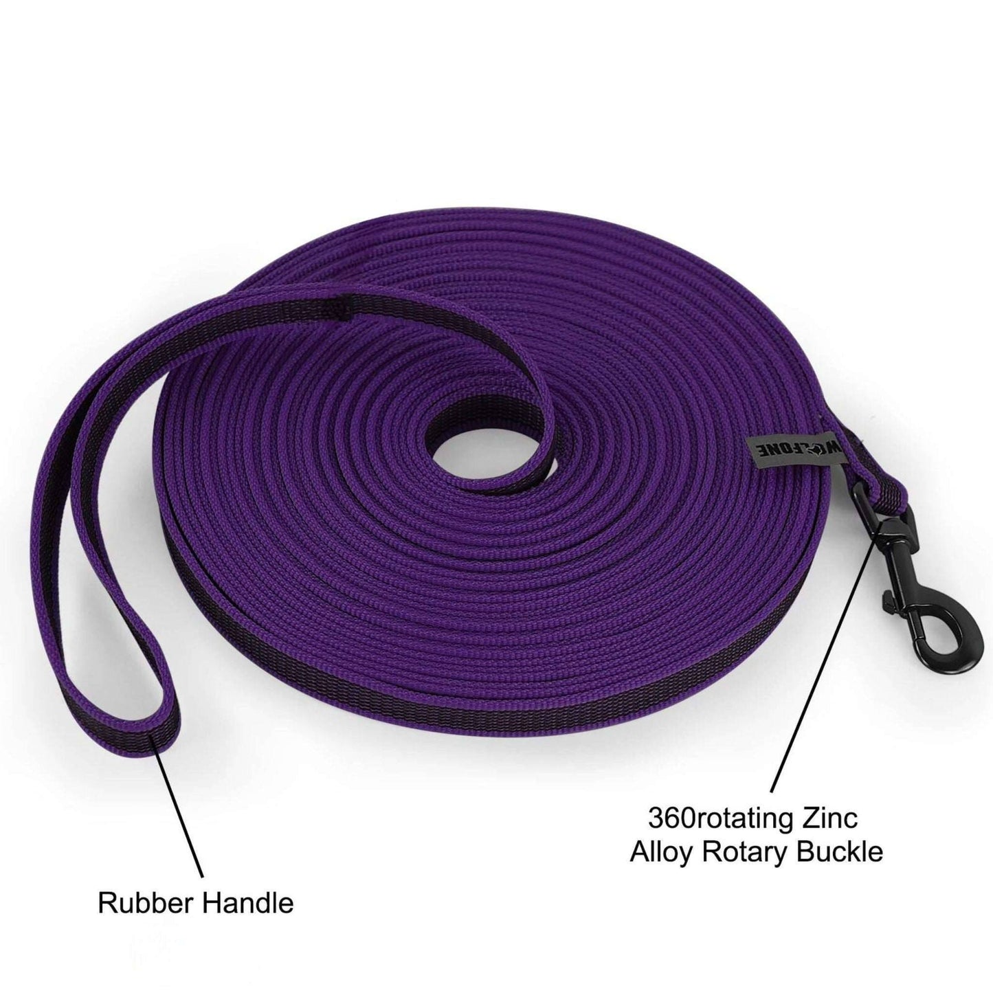 Purple Dog Leash Latex Silk Easy and Convenient Training Big Dual Color TRENDYPET'S ZONE