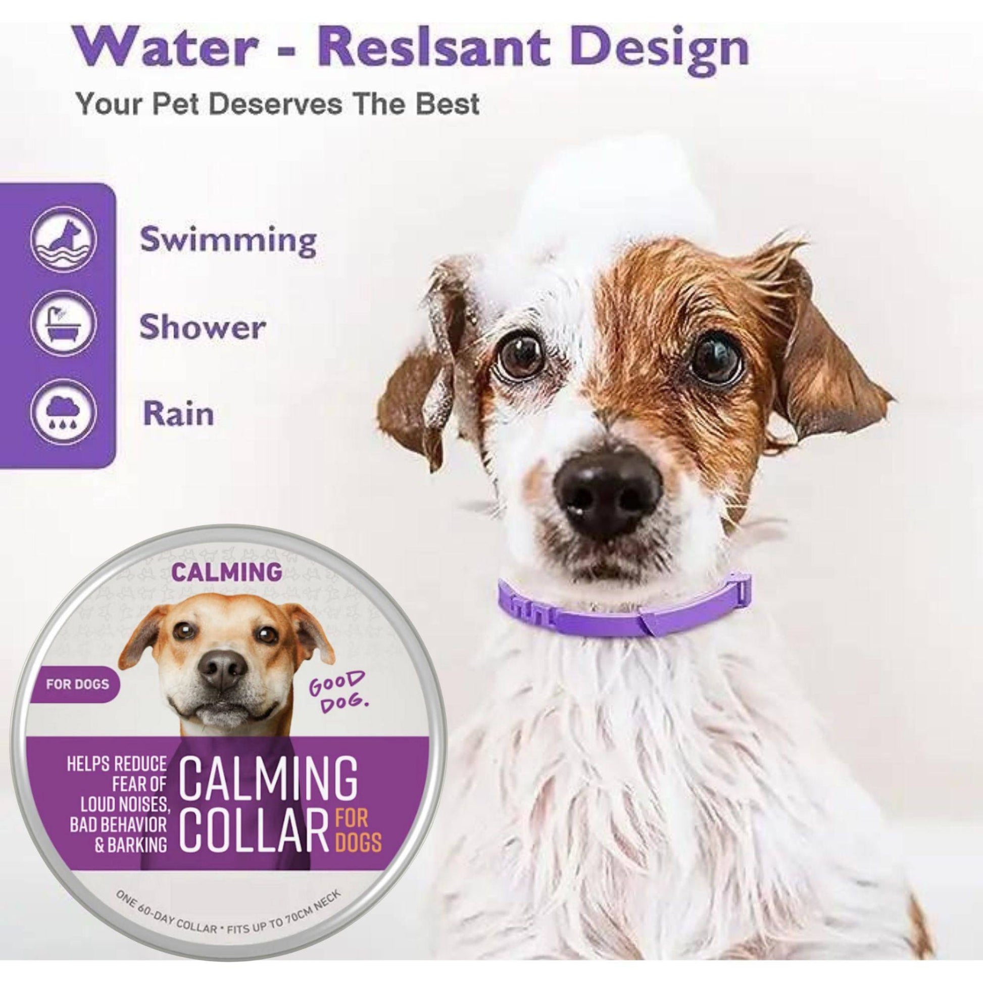 Purple Safe Dog Calming Collar 1Pack/60Days Adjustable Anxiety Reduction Pheromone Lasting Natural Calm Pet Collar Boxed OPP Bag TRENDYPET'S ZONE