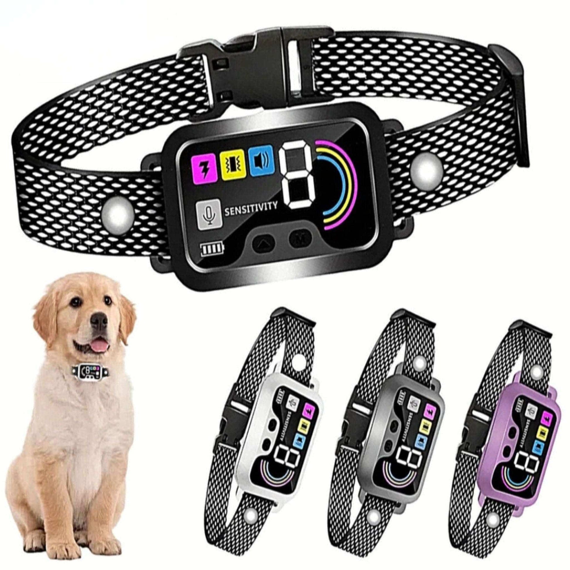 Purple Smart Anti Barking Collar for Small Medium Large Breed Dogs Rechargeable Puppy Bark Collar with 4 Training Modes & 8 Adjustable Sensitivity TRENDYPET'S ZONE