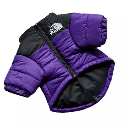 Purple Warm Stylish Dog Windproof Snow Cold Weather Coats Jackets for Puppies Small Medium Large Dogs TRENDYPET'S ZONE