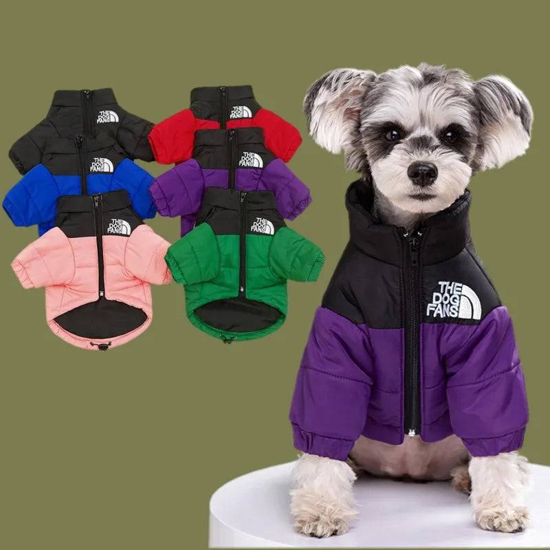 Purple Warm Stylish Dog Windproof Snow Cold Weather Coats Jackets for Puppies Small Medium Large Dogs TRENDYPET'S ZONE