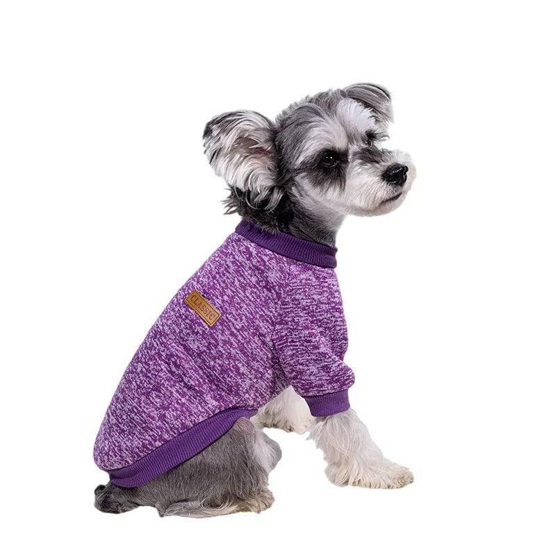 Purple Warm Winter Dog Clothes Classic Pet Sweatshirt Vest TRENDYPET'S ZONE