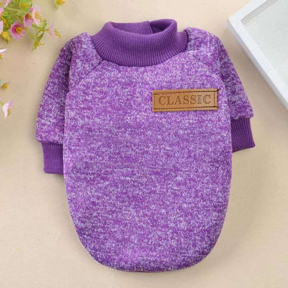 Purple Warm Winter Dog Clothes Classic Pet Sweatshirt Vest TRENDYPET'S ZONE