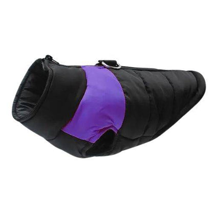 Purple Winter Warm Dog Clothes Waterproof Vest Zipper Jacket Coat - Trendypet's Zone