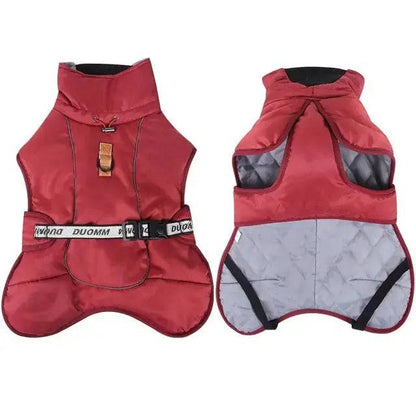 Red Big Dog Jacket Waterproof Winter Warm Clothes for Medium Large Dogs Coat Costume Outfits TRENDYPET'S ZONE