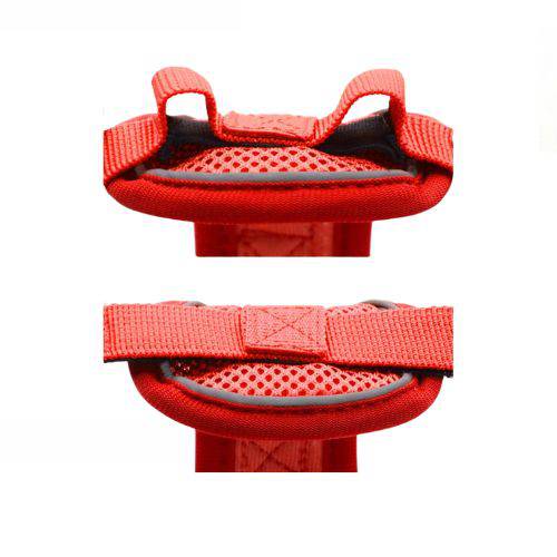 Red Dog Harness Leash Set Reflective Breathable Vest Adjustable Chest Strap TRENDYPET'S ZONE