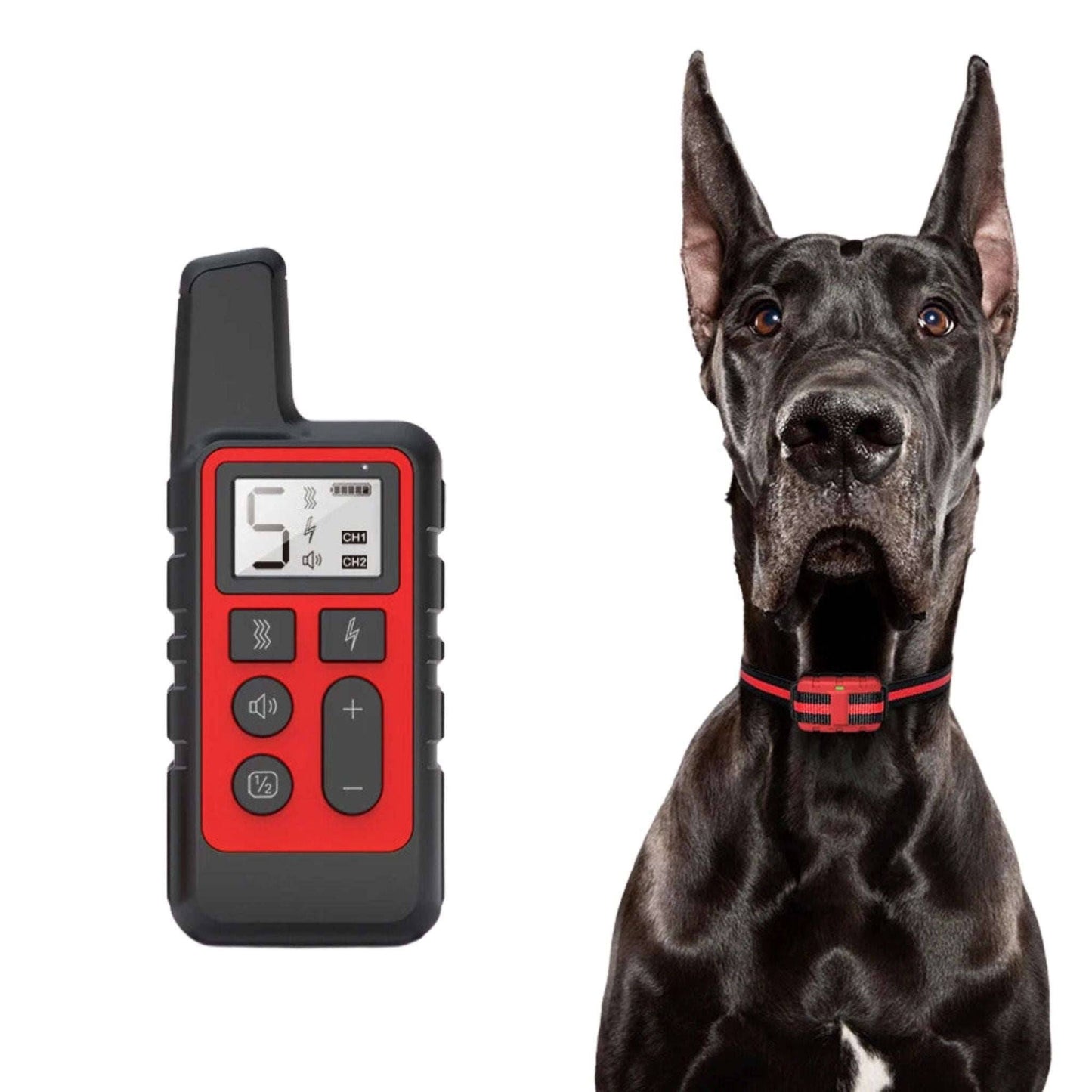 Red Dog Training Collar 500m Control Trainer Device Vibration / Electrostatic pulse / Warning Stop Bark Deterrents - Trendypet's Zone